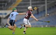 10 September 2011; Davy Glennon, Galway, in action against Conor Gough, Dublin. Bord Gais Energy GAA Hurling Under 21 All-Ireland 'A' Championship Final, Galway v Dublin, Semple Stadium, Thurles, Co. Tipperary. Picture credit: Ray McManus / SPORTSFILE