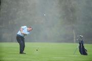 9 September 2011; Eugene Brophy, from New York, plays from the 14th fairway during the 12th Annual All-Ireland GAA Golf Challenge 2011 Finals. Waterford Castle Golf and Country Club, Co. Waterford. Picture credit: Matt Browne / SPORTSFILE