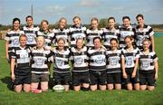 10 September 2011; The Old Belvedere RFC 2 squad, back row, from left to right, Shannon Reid, Caroline Murphy, Elaine Mitchell, Mary McMahon, Sharon Burnett, Nikki Clegg, Becca Samelson, Sara McBride and Diane Barker. Front row, from left to right, Sonja Storm, Anne Marie Flaherty, Louise Duguid, Jayne Murphy, Sarah Harold, Ruth O'Neill, Lorna Barton and Sarah Leenan. Leinster Womens Rugby Season Opener Blitz, Ashbourne RFC, Ashbourne, Co. Meath. Picture credit: Barry Cregg / SPORTSFILE