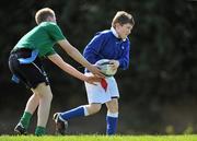 11 September 2011; Jack Gaffey, right, in action against Ray Perri, during the Leinster Rugby Club Open Day. St. Mary's RFC, Templeville Road, Co. Dublin. Picture credit: Barry Cregg / SPORTSFILE