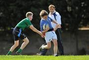 11 September 2011; Simon O'Connor, right, in action against Ray Perri, left, during the Leinster Rugby Club Open Day. St. Mary's RFC, Templeville Road, Co. Dublin. Picture credit: Barry Cregg / SPORTSFILE