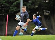 11 September 2011; David Rohan, left, in action against Keith Fitzsimmons during the Leinster Rugby Club Open Day. St. Mary's RFC, Templeville Road, Co. Dublin. Picture credit: Barry Cregg / SPORTSFILE