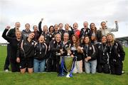 10 September 2011; Old Belvedere RFC celebrate after winning the group 1 trophy, with the Heineken Cup, at the Leinster Womens Rugby Season Opener Blitz. Leinster Womens Rugby Season Opener Blitz, Ashbourne RFC, Ashbourne, Co. Meath. Picture credit: Barry Cregg / SPORTSFILE