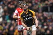 17 March 2017; Niall Deasy of Ballyea celebrates after scoring a goal during the AIB GAA Hurling All-Ireland Senior Club Championship Final match between Ballyea and Cuala at Croke Park in Dublin. Photo by Brendan Moran/Sportsfile