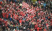 17 March 2017; Cuala supporters cheer on their side during the AIB GAA Hurling All-Ireland Senior Club Championship Final match between Ballyea and Cuala at Croke Park in Dublin. Photo by Brendan Moran/Sportsfile