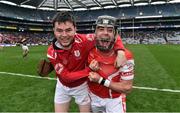 17 March 2017; Cillian Sheanon, left, and Colum Sheanon of Cuala celebrate after the AIB GAA Hurling All-Ireland Senior Club Championship Final match between Ballyea and Cuala at Croke Park in Dublin. Photo by Brendan Moran/Sportsfile