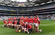 17 March 2017; The Cuala squad pose for a squad photograph ahead of the AIB GAA Hurling All-Ireland Senior Club Championship Final match between Ballyea and Cuala at Croke Park in Dublin. Photo by Brendan Moran/Sportsfile