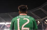 24 March 2017; Cyrus Christie of Republic of Ireland during the FIFA World Cup Qualifier Group D match between Republic of Ireland and Wales at the Aviva Stadium in Dublin. Photo by Brendan Moran/Sportsfile