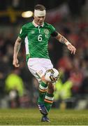 24 March 2017; Glenn Whelan of Republic of Ireland during the FIFA World Cup Qualifier Group D match between Republic of Ireland and Wales at the Aviva Stadium in Dublin. Photo by Brendan Moran/Sportsfile