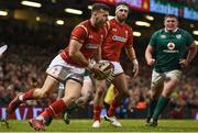 10 March 2017; Gareth Davies of Wales during the RBS Six Nations Rugby Championship match between Wales and Ireland at the Principality Stadium in Cardiff, Wales. Photo by Brendan Moran/Sportsfile