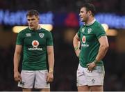 10 March 2017; Robbie Henshaw, right, and Garry Ringrose of Ireland during the RBS Six Nations Rugby Championship match between Wales and Ireland at the Principality Stadium in Cardiff, Wales. Photo by Brendan Moran/Sportsfile