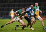 29 March 2017; Colm Doyle of Offaly in action against Declan Monaghan of Dublin during the EirGrid Leinster GAA Football U21 Championship Final match between Dublin and Offaly at O'Moore Park in Portlaoise, Co Laois. Photo by David Maher/Sportsfile