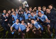 29 March 2017; Dublin players celebrate after the EirGrid Leinster GAA Football U21 Championship Final match between Dublin and Offaly at O'Moore Park in Portlaoise, Co Laois. Photo by David Maher/Sportsfile