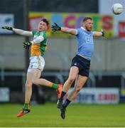 29 March 2017; Andrew Foley of Dublin in action against Jordan Hayes of Offaly during the EirGrid Leinster GAA Football U21 Championship Final match between Dublin and Offaly at O'Moore Park in Portlaoise, Co Laois. Photo by Piaras Ó Mídheach/Sportsfile