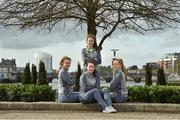 30 March 2017; Republic of Ireland players from left, Chloe Moloney, Roma Mclaughlin, Amanda McQuillan and Niamh Prior at the Women's Under 19 Squad Announcement at the Mayor's Office in Limerick. Photo by Matt Browne/Sportsfile