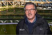 28 March 2017; RTE commentator George Hamilton ahead of the International Friendly match between the Republic of Ireland and Iceland at the Aviva Stadium in Dublin. Photo by Eóin Noonan/Sportsfile