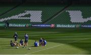 31 March 2017; Leinster players ahead of the captain's run at the Aviva Stadium in Dublin. Photo by Ramsey Cardy/Sportsfile