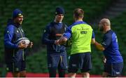 31 March 2017; Leinster players, from left, Isa Nacewa, Jonathan Sexton, Sean O'Brien and Richardt Strauss during the captain's run at the Aviva Stadium in Dublin. Photo by Ramsey Cardy/Sportsfile