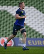 31 March 2017; Dan Leavy of Leinster during the captain's run at the Aviva Stadium in Dublin. Photo by Ramsey Cardy/Sportsfile