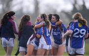 31 March 2017; Colaiste Bhaile Chláir players celebrate at the final whistle following the Lidl All Ireland PPS Junior C Championship final match between Colaiste Bhaile Chláir and St. Columbas at Connolly Park in Sligo. Photo by Sam Barnes/Sportsfile