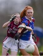 31 March 2017; Laura Furey of St. Columbas in action against Gemma Coll of Colaiste Bhaile Chláir during the Lidl All Ireland PPS Junior C Championship final match between Colaiste Bhaile Chláir and St. Columbas at Connolly Park in Sligo. Photo by Sam Barnes/Sportsfile