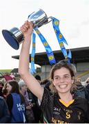 31 March 2017; John the Baptist Community School captain Anna-Rose Kennedy lifts the cup after the Lidl All Ireland PPS Junior A Championship final match between Loreto College and John the Baptist Community School at St Brendan's Park in Birr, Co Offaly. Photo by Piaras Ó Mídheach/Sportsfile
