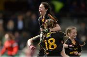 31 March 2017; Ashling Ryan of John the Baptist Community School, top, celebrates with team-mate Isabel O'Rourke after the Lidl All Ireland PPS Junior A Championship final match between Loreto College and John the Baptist Community School at St Brendan's Park in Birr, Co Offaly. Photo by Piaras Ó Mídheach/Sportsfile