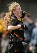 31 March 2017; Emma Morrissey of John the Baptist Community School celebrates after the Lidl All Ireland PPS Junior A Championship final match between Loreto College and John the Baptist Community School at St Brendan's Park in Birr, Co Offaly. Photo by Piaras Ó Mídheach/Sportsfile