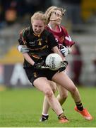 31 March 2017; Chloe O'Dwyer of John the Baptist Community School in action against Katelyn Kelly of Loreto College during the Lidl All Ireland PPS Junior A Championship final match between Loreto College and John the Baptist Community School at St Brendan's Park in Birr, Co Offaly. Photo by Piaras Ó Mídheach/Sportsfile