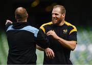 31 March 2017; James Haskell of Wasps during the captain's run at the Aviva Stadium in Dublin. Photo by Ramsey Cardy/Sportsfile