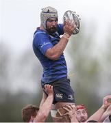 31 March 2017; Mick Kearney of Leinster A wins possession in a lineout during the Interprovincial Challenge Fixture match between Ulster A and Leinster A at Banbridge RFC, in Bandbridge Co Down. Photo by John Dickson/Sportsfile