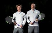 31 March 2017; Peter Bothwell, left, and Irish Davis Cup team captain Conor Niland pictured during the Irish Davis Cup team media day at the National Tennis Centre in DCU, Dublin. Photo by Cody Glenn/Sportsfile
