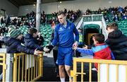 31 March 2017; Ian Turner of Limerick makes is greeted by supporters as his way out for the warm up before the SSE Airtricity League Premier Division match between Limerick FC and Cork City at The Markets Field in Limerick. Photo by Diarmuid Greene/Sportsfile