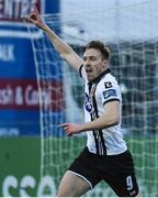 31 March 2017; David McMillan of Dundalk celebrates after scoring his side's first goal during the SSE Airtricity League Premier Division match between Dundalk and Drogheda United at Oriel Park in Dundalk, Co. Louth. Photo by David Maher/Sportsfile