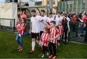 31 March 2017; The Derry city team make their way out onto the pitch prior to the SSE Airtricity League Premier Division match between Derry City and Bray Wanderers at Maginn Park in Buncrana, Co. Donegal. Photo by Oliver McVeigh/Sportsfile