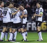31 March 2017; Brian Gartland, right, of Dundalk celebrates after scoring his side's third goal with teammates during the SSE Airtricity League Premier Division match between Dundalk and Drogheda United at Oriel Park in Dundalk, Co. Louth. Photo by David Maher/Sportsfile