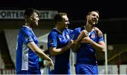 31 March 2017; Kurtis Byrne of St Patrick's Athletic, right, celebrates scoring his side's fourth goal with team-mates Conan Byrne, centre, and Alex O’Hanlon during the SSE Airtricity League Premier Division match between Bohemians and St Patrick's Athletic at Dalymount Park in Dublin. Photo by Cody Glenn/Sportsfile