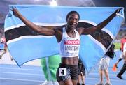 29 August 2011; Amantle Montsho, Botswana, after winning the Women's 400m Final event in a time of 49.56. IAAF World Championships - Day 3, Daegu Stadium, Daegu, Korea. Picture credit: Stephen McCarthy / SPORTSFILE