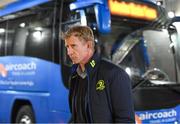 1 April 2017; Leinster head coach Leo Cullen arrives prior to the European Rugby Champions Cup Quarter-Final match between Leinster and Wasps at the Aviva Stadium in Dublin. Photo by Stephen McCarthy/Sportsfile