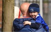 1 April 2017; Leinster supporter Bradán Lennon, age 3, from Maynooth, Co Kildare, enters the match ahead of the European Rugby Champions Cup Quarter-Final match between Leinster and Wasps at Aviva Stadium, in Lansdowne Road, Dublin. Photo by Cody Glenn/Sportsfile