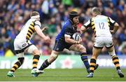 1 April 2017; Sean O'Brien of Leinster in action against Thomas Young, left, and Jimmy Gopperth of Wasps during the European Rugby Champions Cup Quarter-Final match between Leinster and Wasps at the Aviva Stadium in Dublin. Photo by Stephen McCarthy/Sportsfile
