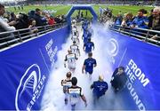 1 April 2017; Both teams enter the pitch ahead of the European Rugby Champions Cup Quarter-Final match between Leinster and Wasps at Aviva Stadium in Dublin. Photo by Ramsey Cardy/Sportsfile