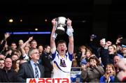 1 April 2017; Ballinrobe Community School captain Nathan Moran lifts the cup after the Masita GAA All Ireland Post Primary Schools Paddy Drummond Cup Final match between Ballinrobe Community School and St Ciaran's, Ballygawley at Croke Park, in Dublin. Photo by Matt Browne/Sportsfile