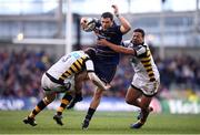 1 April 2017; Robbie Henshaw of Leinster is tackled by Elliot Daly, left, and Alapati Leiua of Wasps during the European Rugby Champions Cup Quarter-Final match between Leinster and Wasps at the Aviva Stadium in Dublin. Photo by Stephen McCarthy/Sportsfile
