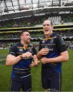 1 April 2017; Jack Conan, left, and Devin Toner of Leinster following the European Rugby Champions Cup Quarter-Final match between Leinster and Wasps at the Aviva Stadium in Dublin. Photo by Stephen McCarthy/Sportsfile