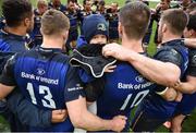 1 April 2017; Jonathan Sexton of Leinster holds his son Luca Sexton, age 2, in the huddle following the European Rugby Champions Cup Quarter-Final match between Leinster and Wasps at Aviva Stadium, in Lansdowne Road, Dublin. Photo by Cody Glenn/Sportsfile