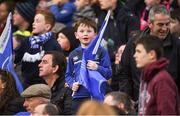 1 April 2017; A young Leinster supporter looks on during the European Rugby Champions Cup Quarter-Final match between Leinster and Wasps at Aviva Stadium, in Lansdowne Road, Dublin. Photo by Cody Glenn/Sportsfile