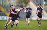 1 April 2017; Stephen Connolly of Sligo in action against Kieran Molloy of Galway during the EirGrid Connacht GAA Football U21 Championship Final match between Galway and Sligo at Markievicz Park in Sligo. Photo by David Fitzgerald/Sportsfile