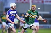 1 April 2017; Tom Murnane of Kerry in action against Ben Conroy of Laois during the Allianz Hurling League Division 1B Relegation Play-Off match between Laois and Kerry at O'Moore Park, in Portlaoise. Photo by Matt Browne/Sportsfile