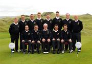 14 September 2011; The County Meath Golf Club, Co. Meath, team. Back row, left to right, Frank Hadden, Michael Curran, Michael Gaynor, David Fox, Ciaran Blaney, Sean Fitzgerald, Peter Noonan and Dave Roberts. Front row, left to right, Tony Lacey, Paddy Kelly, Joint Team Captain, Gerry O’Reilly, Club Captain, Jonathan Cooney, Joint Team Captain and Martin Murray, who were beaten in the Junior Cup Semi-Final by Lurgan Golf club, Co. Armagh. Chartis Insurance Ireland Cups and Shields Finals 2011, Castlerock Golf Club, Co. Derry. Picture credit: Oliver McVeigh/ SPORTSFILE
